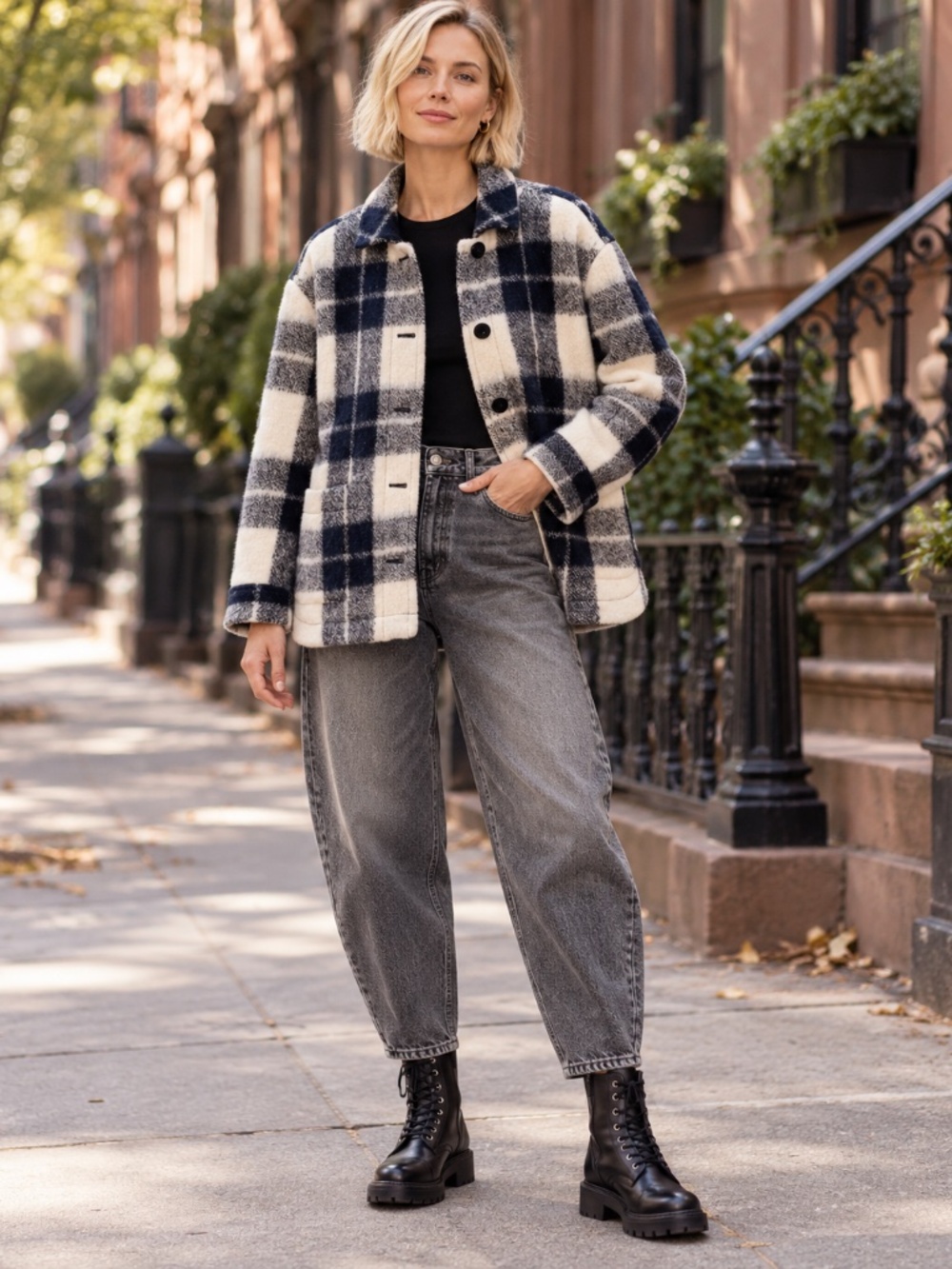 Madewell Walton Shirt-Jacket in Colleton Plaid – Size M